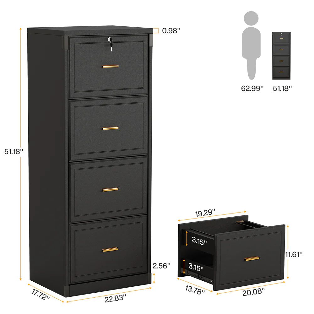 File cabinet, vertical file cabinet with storage space, storage