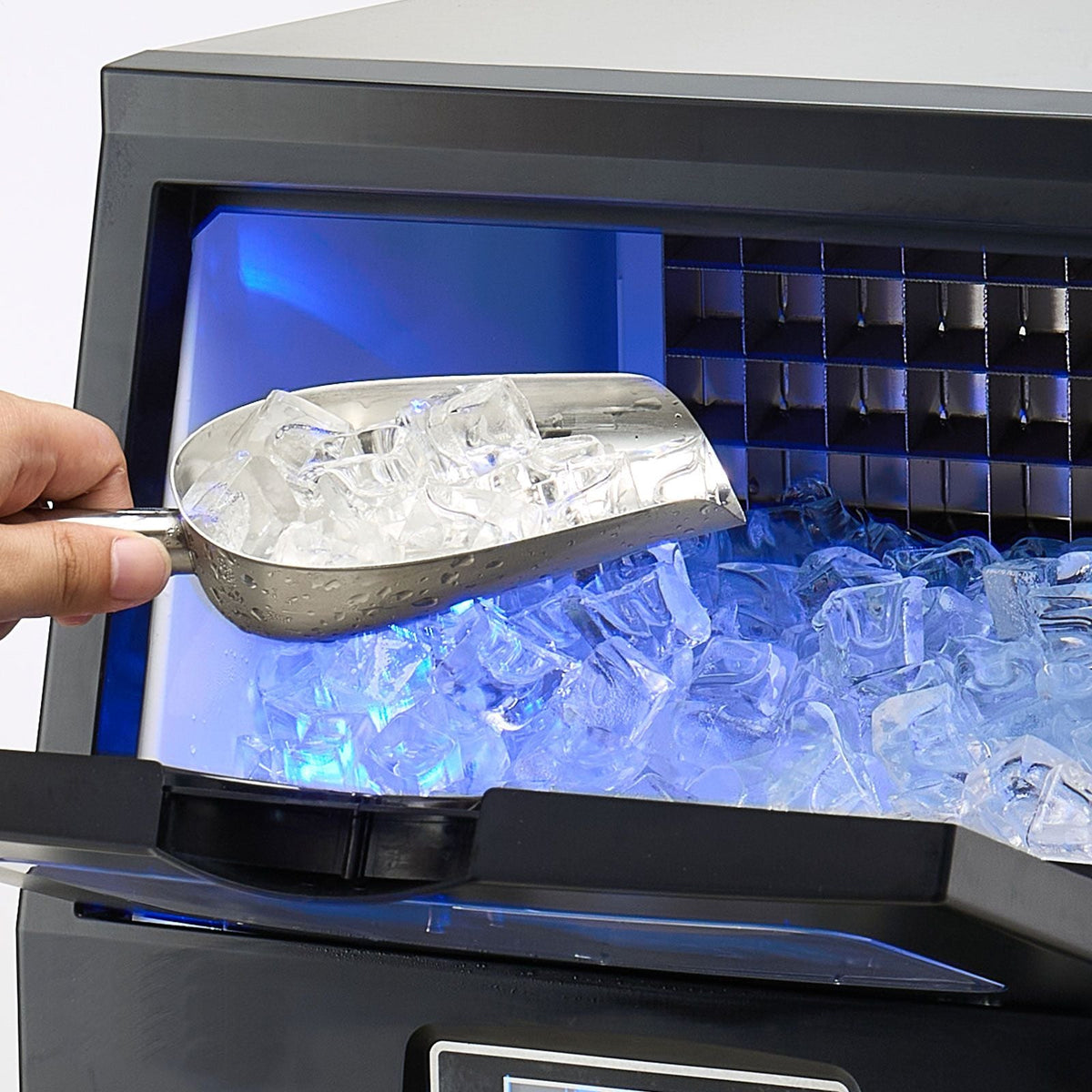 Commercial Ice Maker Machine, 80 lbs/24h with 12Lbs Storage, 32 Cubes
