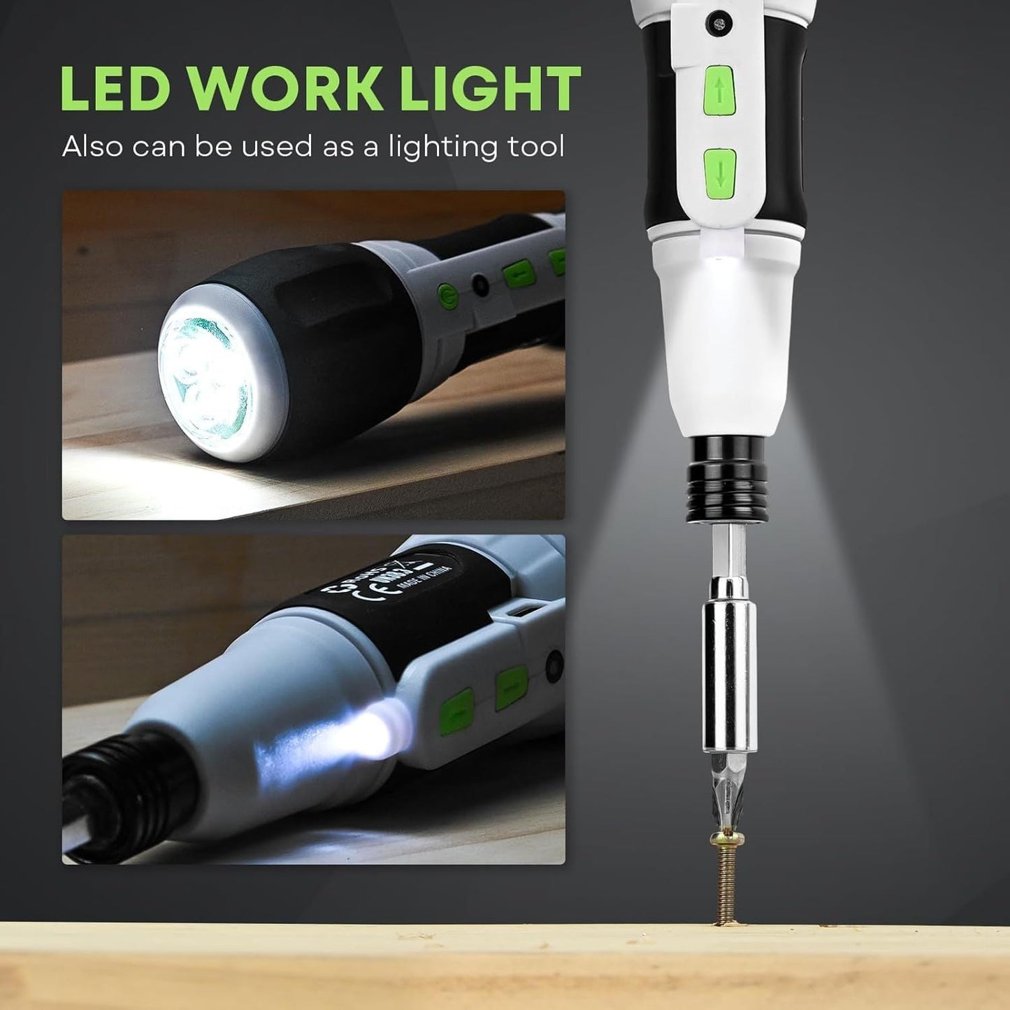 Electric Screwdriver Cordless Power Screwdrivers Set Tool Kit 11 Bits