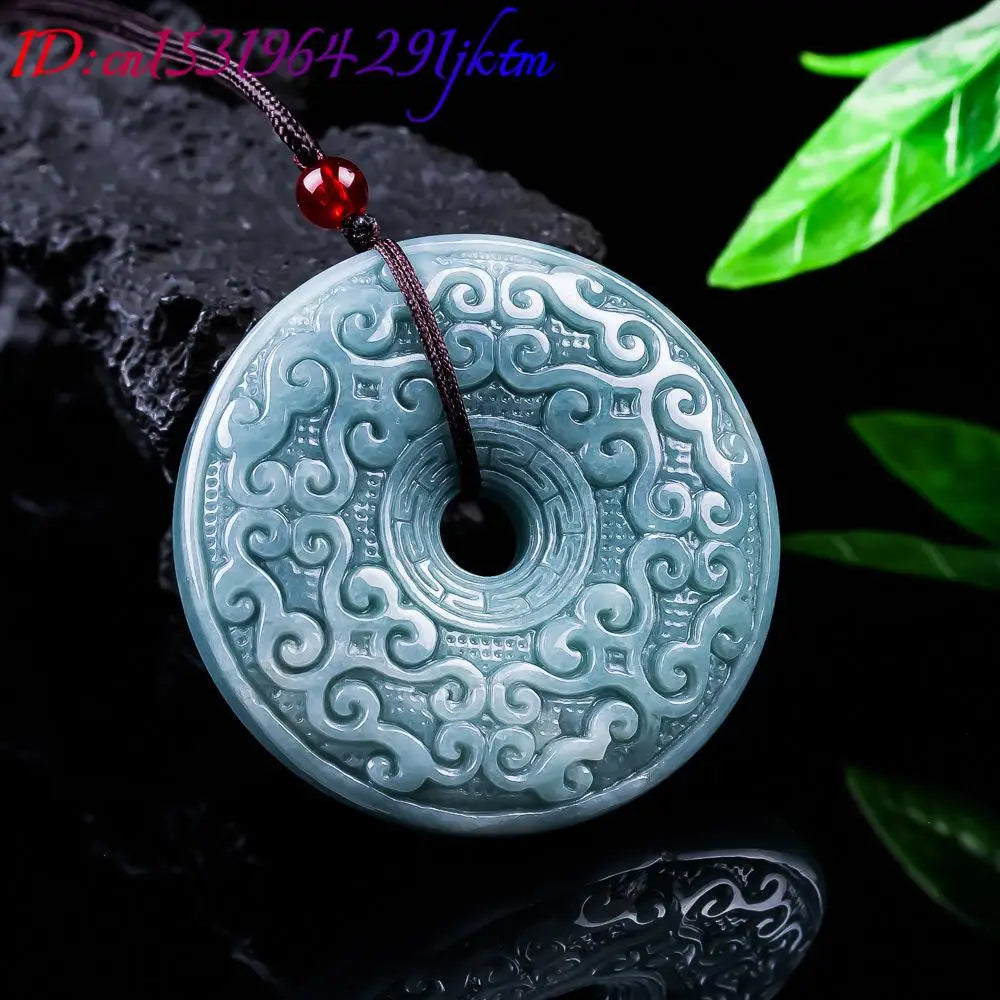 Natural Burmese Jadeite Flower Pendant Necklace Vintage Designer Jewelry Luxury Accessories Real Jade Gifts for Women