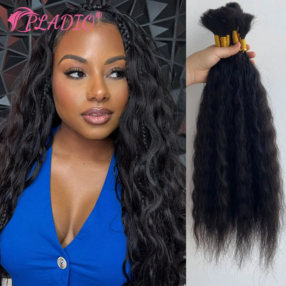 100G Wet and Wavy Bulk Hair Extensions for Braiding Human Hair Braiding Bulk Hair Extensions 100% Human Hair Bundles