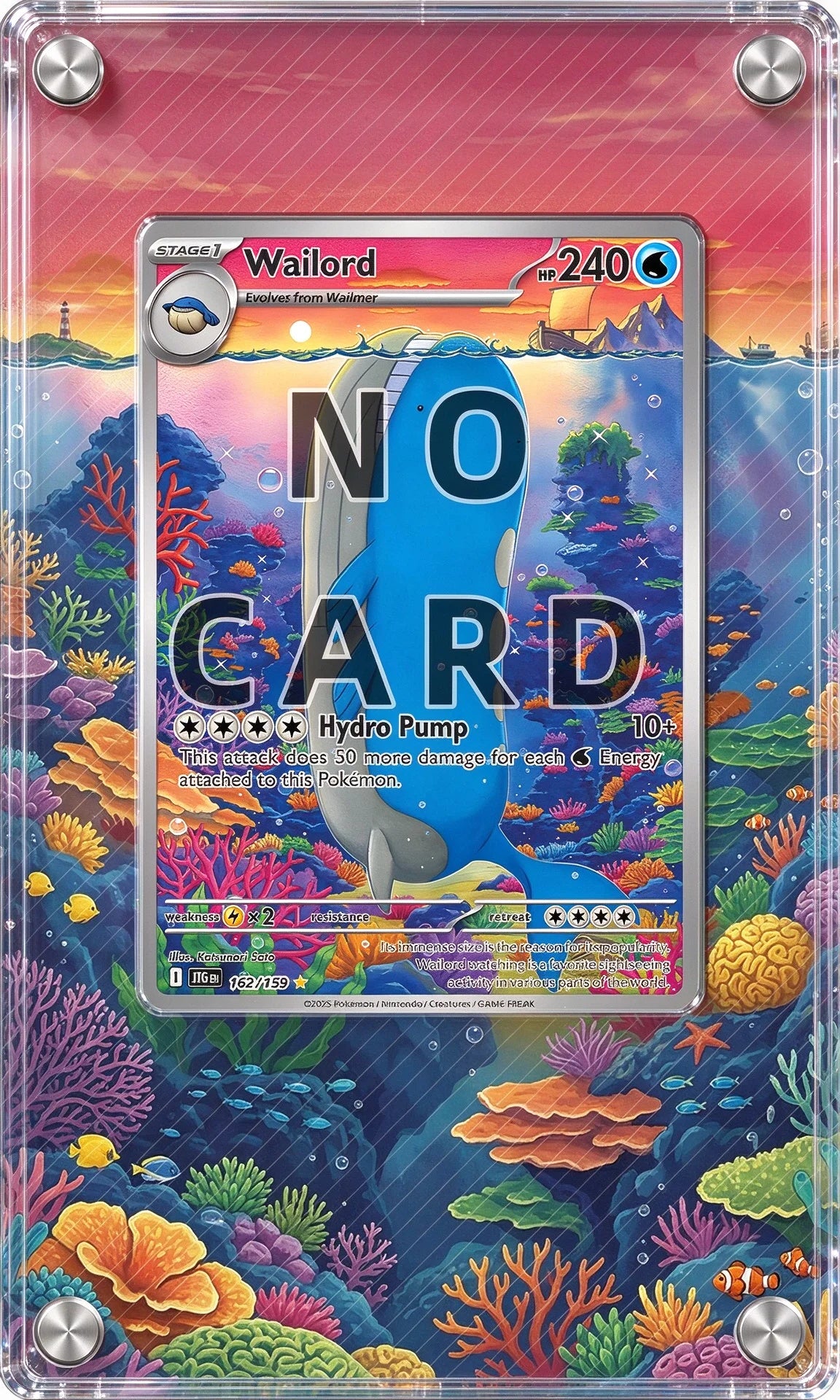 High-definition Acrylic Anime Battle Card Display Frame PTCG Card Collector Gift Desktop Ornament