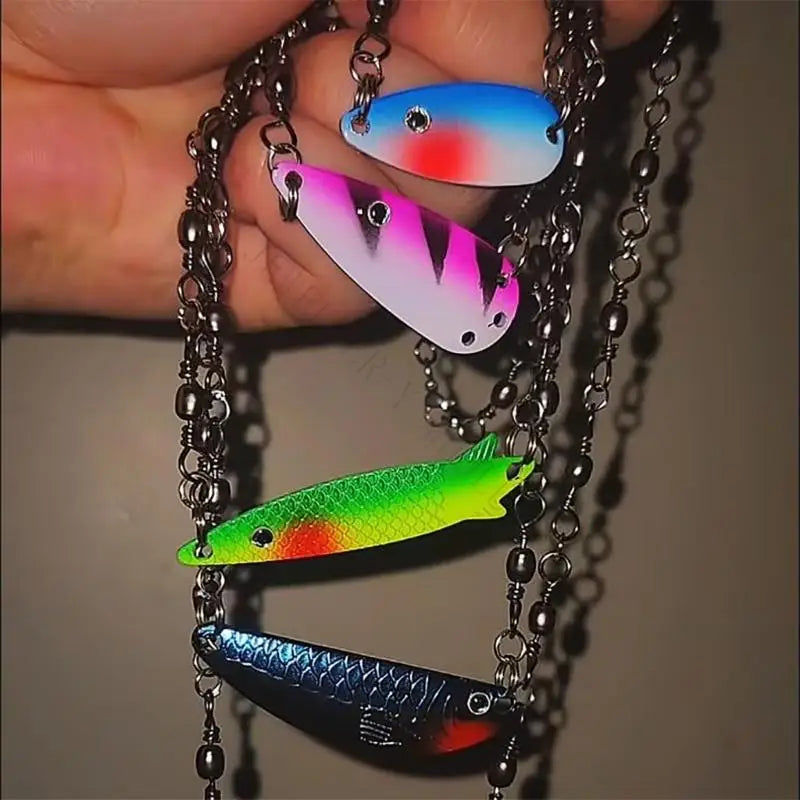 R7UF Alloy Fishing Lure Charm Bracelet Adjustable Wristband Handcraft Hook Designs Outdoor Sports Jewelry Accessory