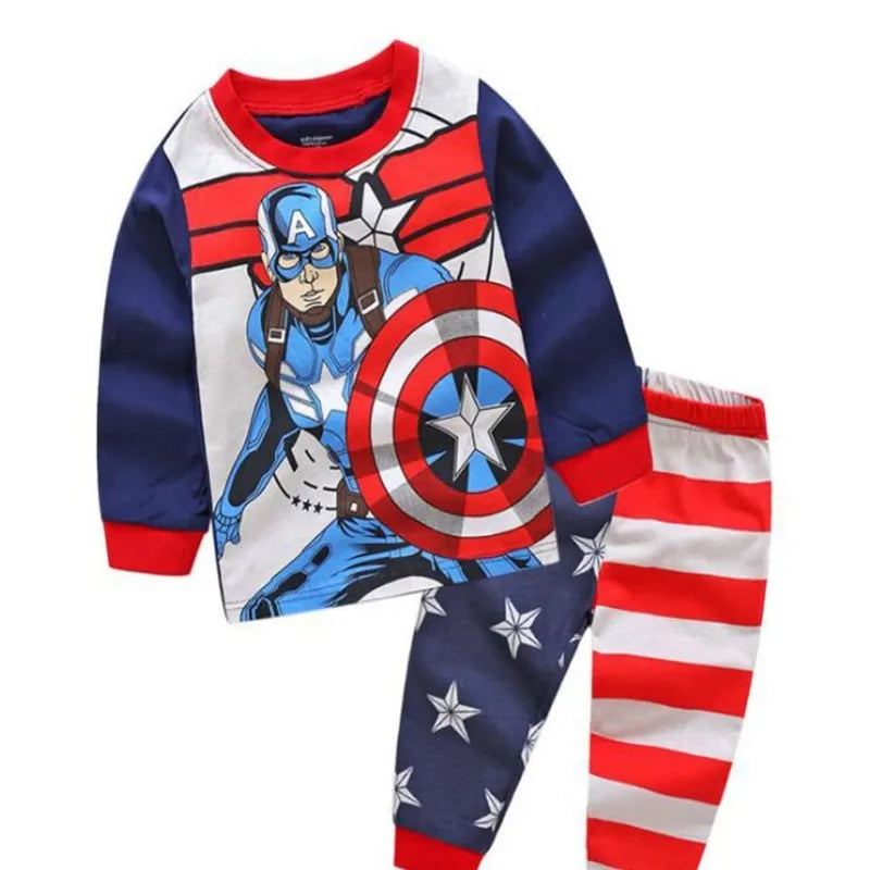 "Marvel Iron Man Kids Cartoon Pajamas Children Sleepwear Baby Pajamas Sets Boys Girls Cotton Nightwear Clothes Kids Clothing "