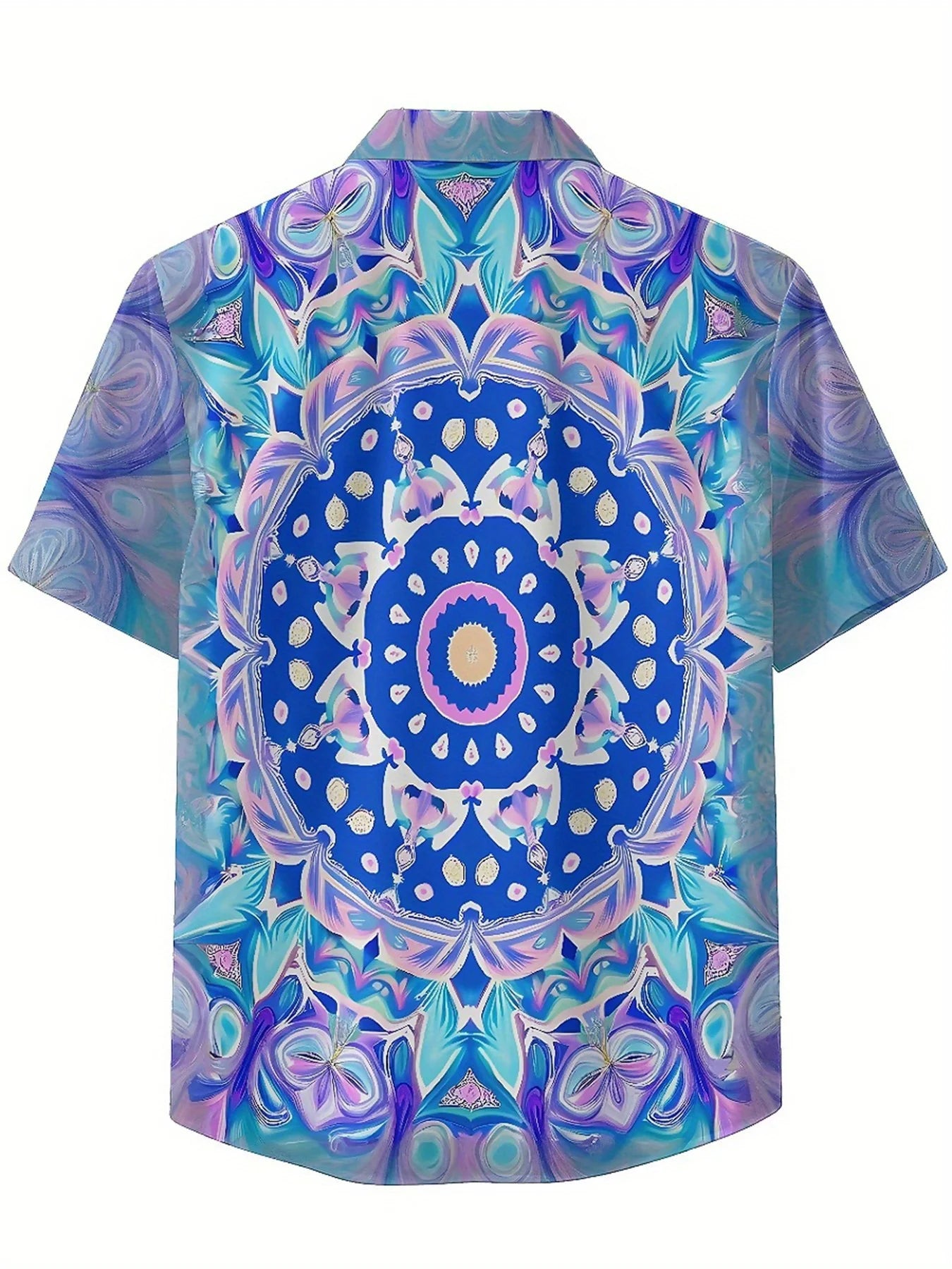 Men's Plus Size Hawaiian Shirts Dream Mandala Prints Pattern, Unisex Aloha Shirts,New in Summer Tops Tee,streetwear