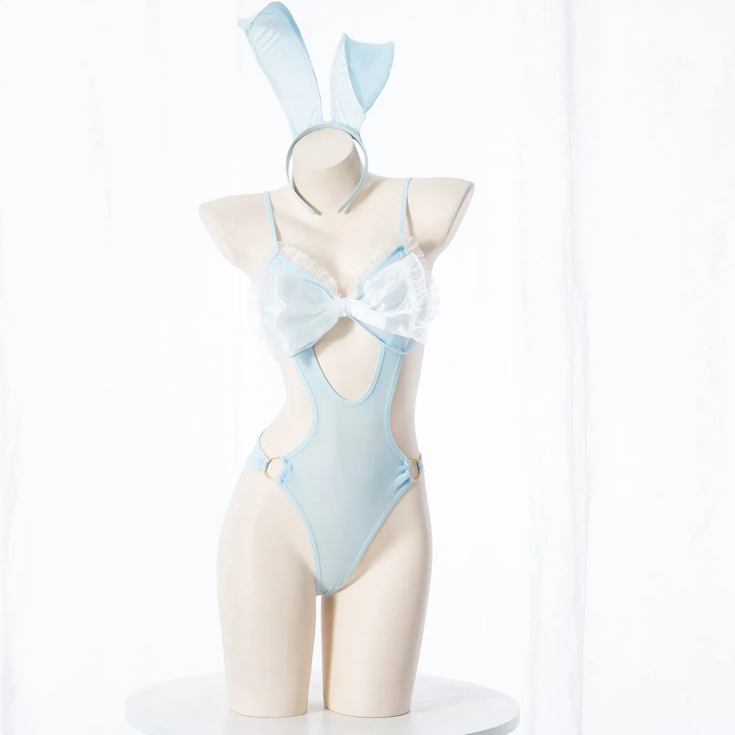 2025 Swimwear Rabbit Sweet Girl Bodysuit Sexy Kawaii Cosplay Butterfly Lace Lingerie Set For Women Bunny 2Pcs Outfit Woman