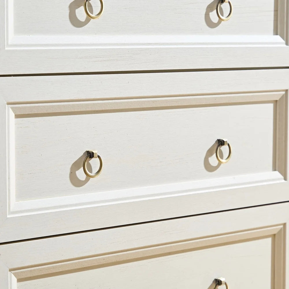 Farmhouse 6-Drawer Dresser Rustic Chest of Drawers Versatile Storage Living Room Bedroom Durable Stylish Design