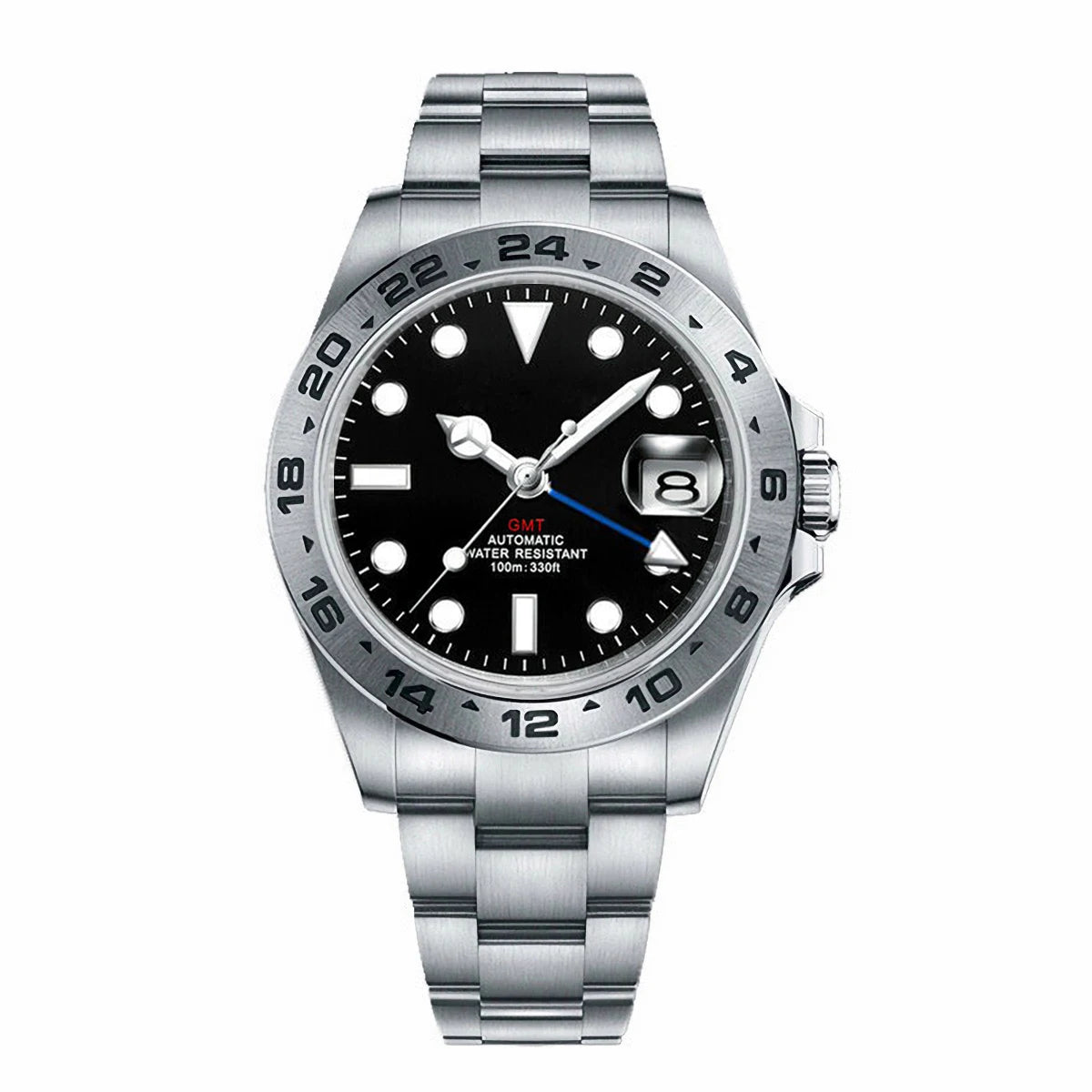 Custom Luxury 39mm NH34 Automatic Mechanical GMT Watch Full Steel Male Watch Sapphire Luminous Waterproof for Men Reloj Hombre