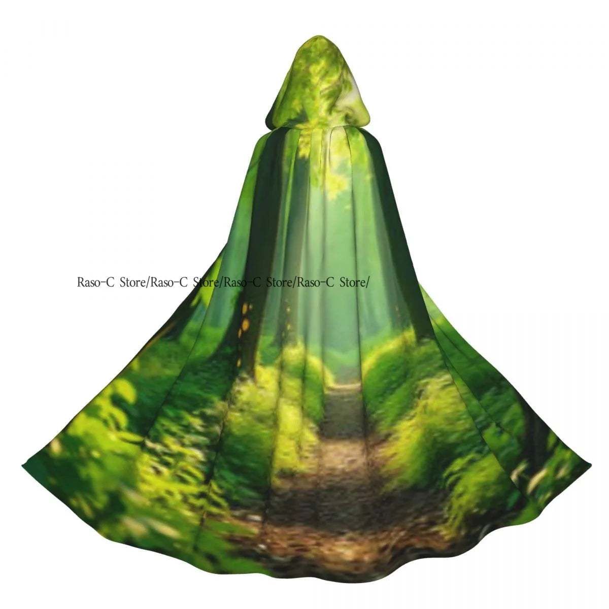 Hooded Cloak Unisex Cloak with Hood Beautiful Forest Landscape Cloak Vampire Witch Cape Cosplay Costume