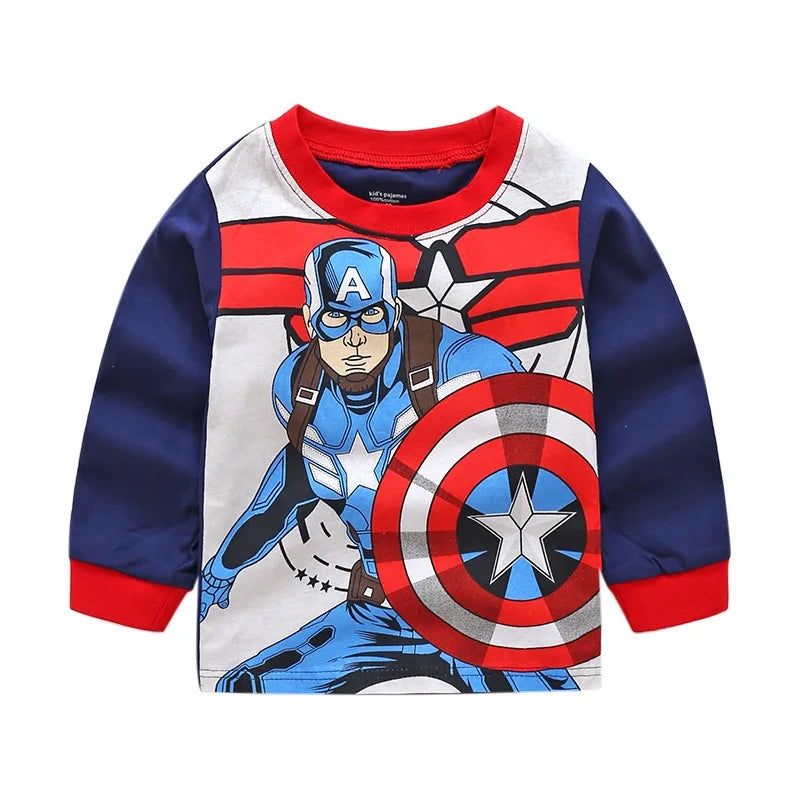"Marvel Iron Man Kids Cartoon Pajamas Children Sleepwear Baby Pajamas Sets Boys Girls Cotton Nightwear Clothes Kids Clothing "