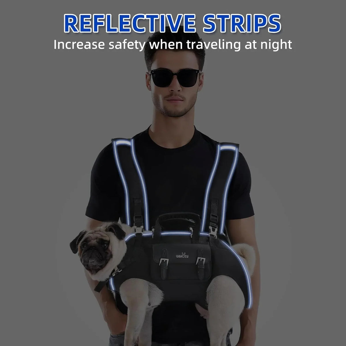 Dog Backpack Carrier for Dogs,Dog Lift Harness,Adjustable Padded Breathable Straps for Dogs, Disabled, Joint Injuries, Arthritis