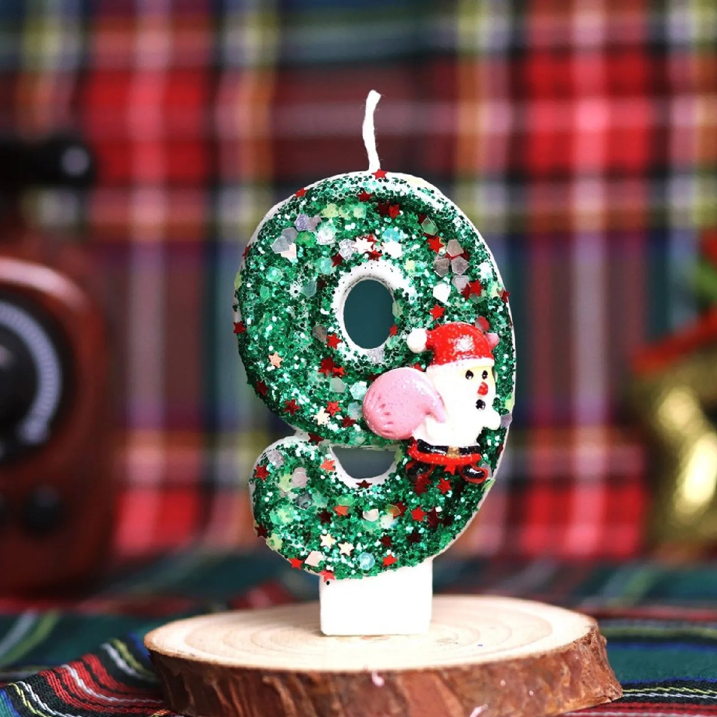 Sparklers Birthday Candle 0-9 Number Digital Candles Santa Claus Cake Topper Birthday Christmas Party Decoration Baby Shower