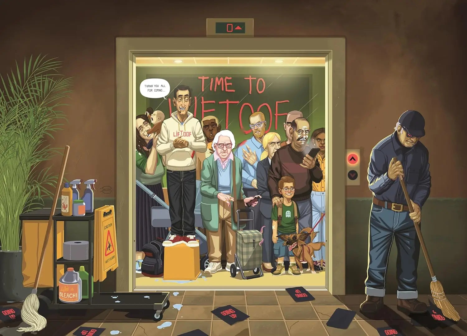 Elevator Court 300/500/1000 Pcs Jigsaw Puzzle Wooden Puzzle for Gameroom Bedroom Livingroom Party Decor Christmas Holiday Gift