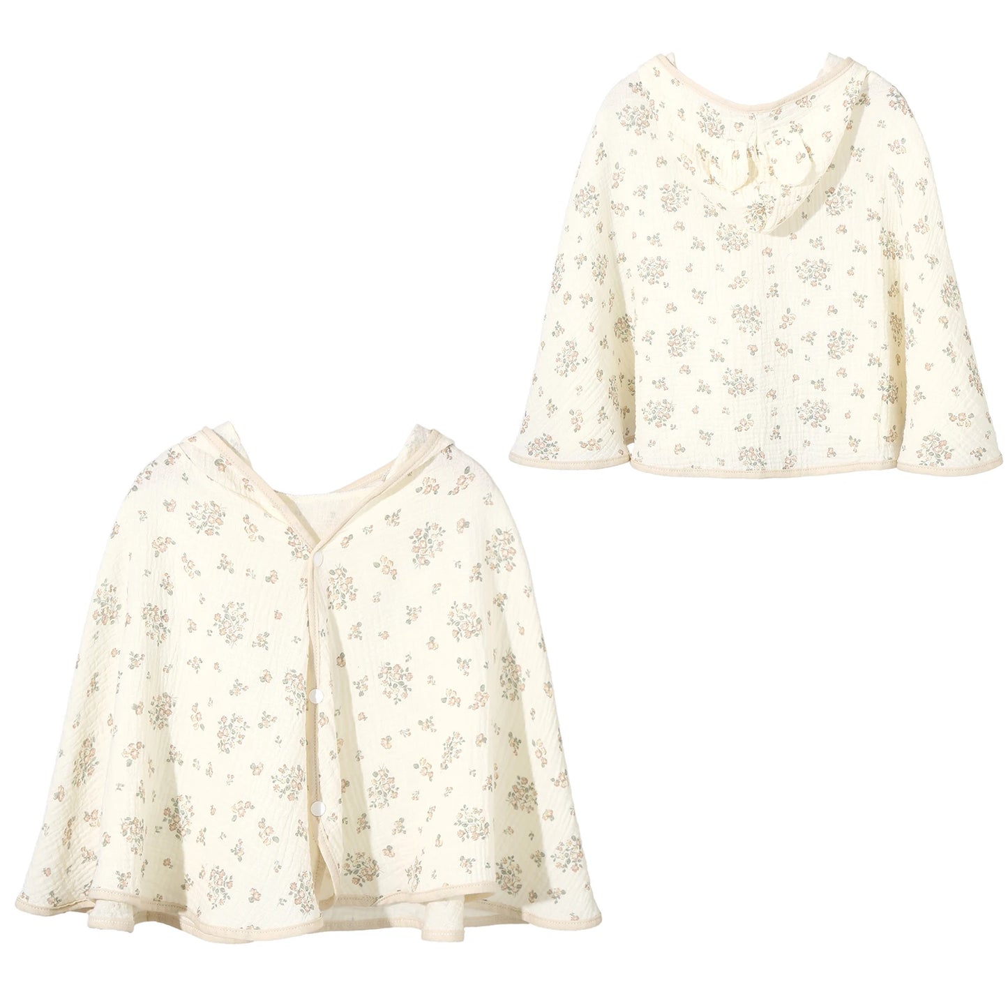 Infant Cute Printed Soft Bath Towel Hooded Cape Bathrobe Baby Swaddle Blanket Bathroom Beach Pool Cloak Summer Sunscreen Shawl