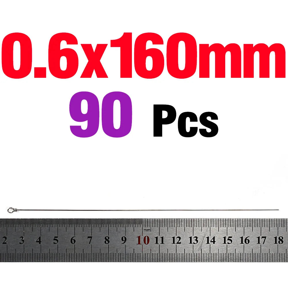 90Pcs Spinnerbait Shaft Wire DIY Spinner Lure Making Supplies Spinner Bait Wire Arm for Bass Trout Freshwater Saltwater Fishing