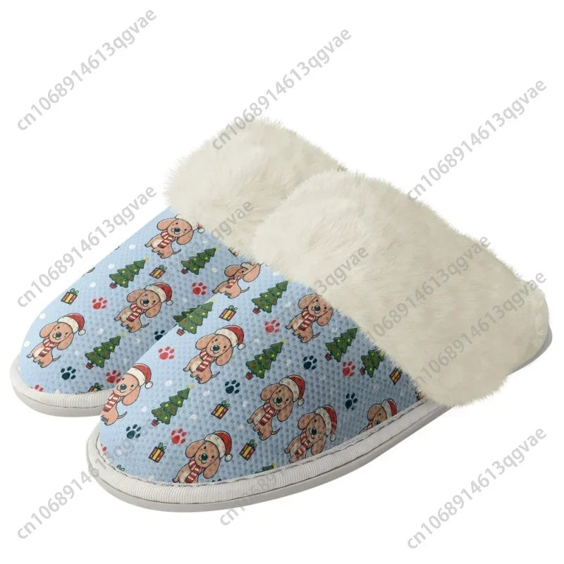 2025 Christmas Desserts Plush Slippers Keep Warm Shoes Mens Womens Home Cotton Bedroom Custom Thermal Lightweight Slipper DIY