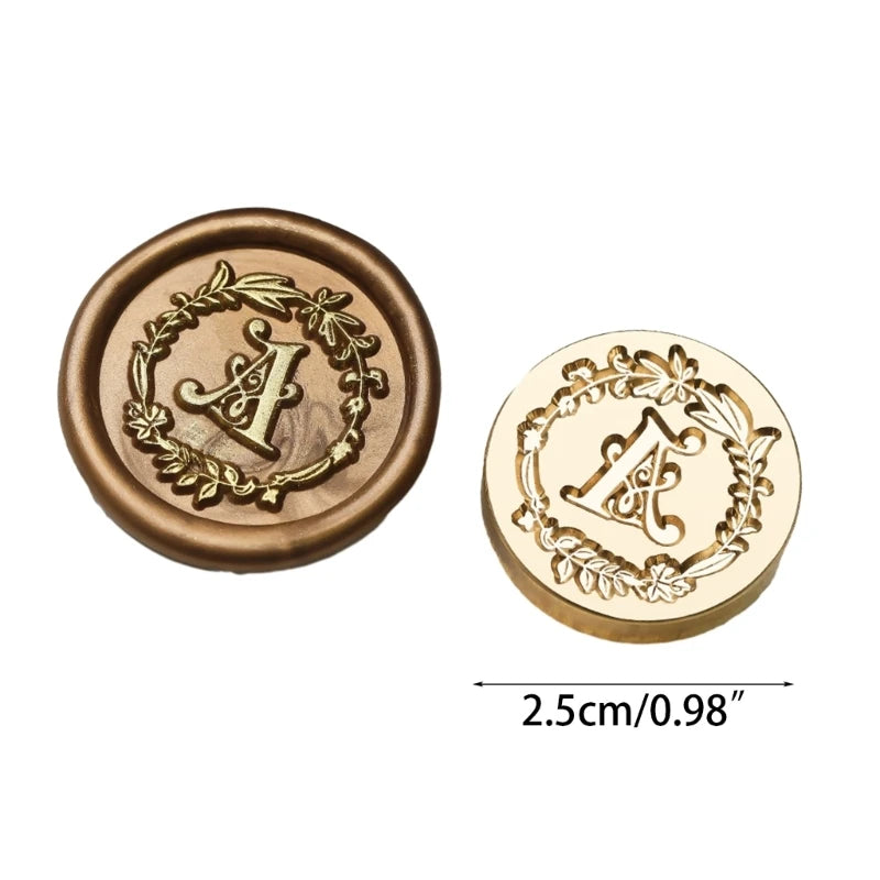 Y1UB Sealing Wax Stamp Letter Series Wax Seal Stamp for Christmas Card Decorations