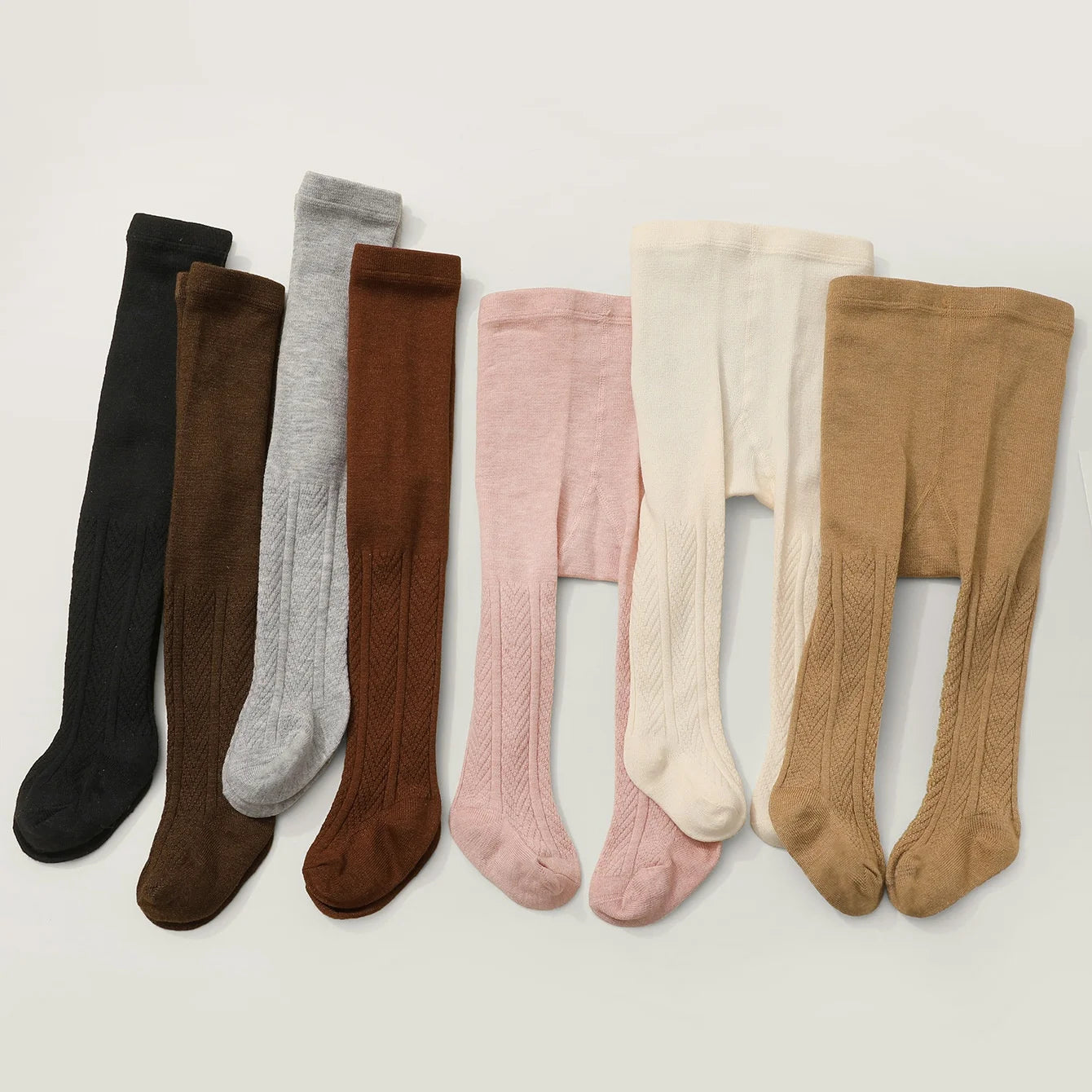 0-11 Years Combed Cotton Children's Tights Spring Autumn Knitted Girls' Pantyhose High Quality Warm Leggings Baby Girls Clothes