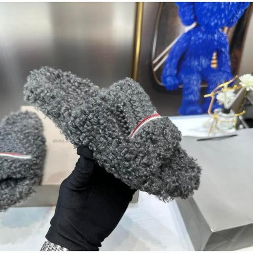 Designer Fuzzy Slides for Indoor & Outdoor - Cute Soft Slippers