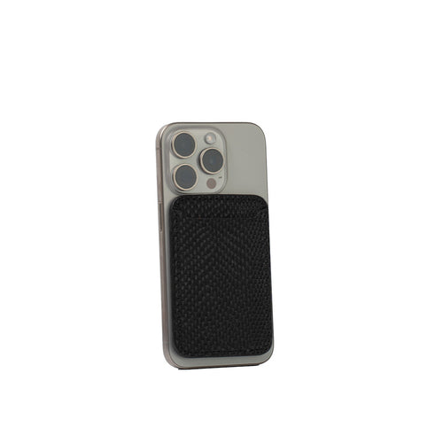 Leather Wallet compatible with MagSafe - Embossed Snake Print