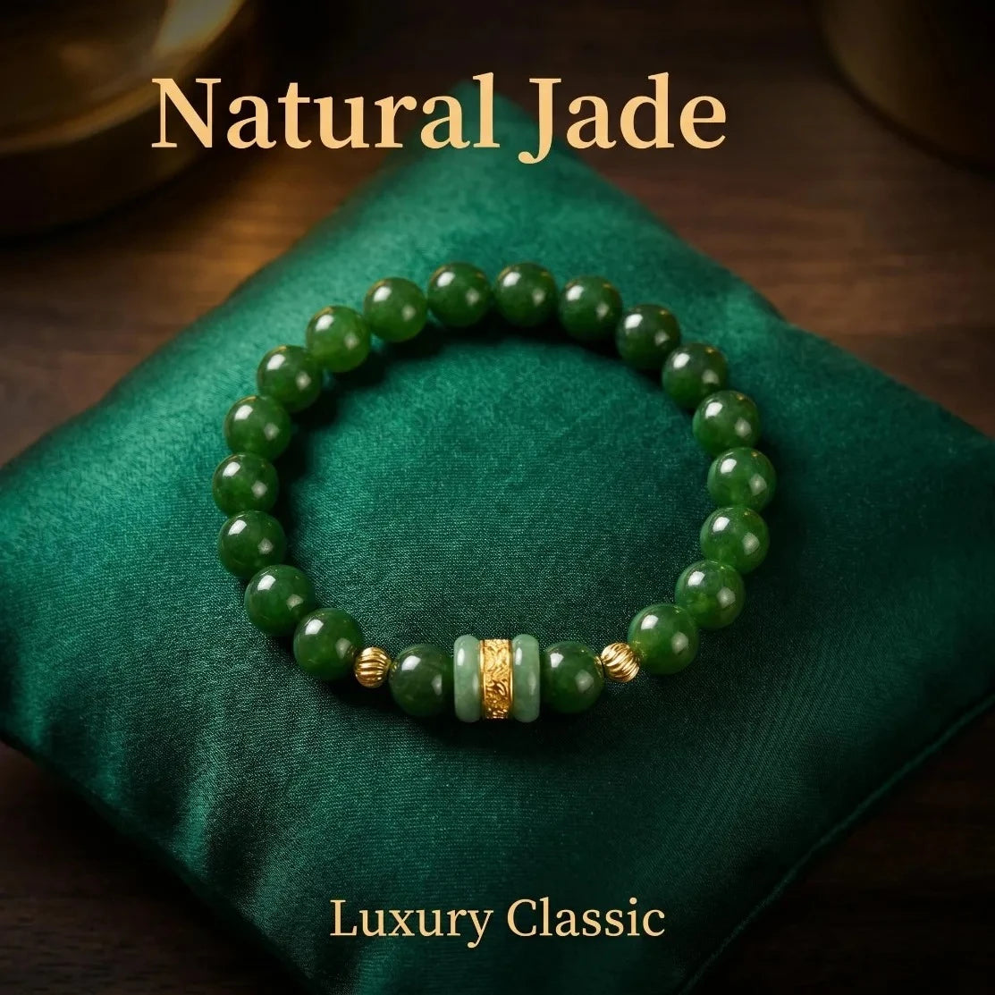 Natural Green Hetian Jade Bracelet Real Jasper Nephrite Jewelry Beads Bangle Amulet Charm Carved Gemstone Luxury Gifts for Women