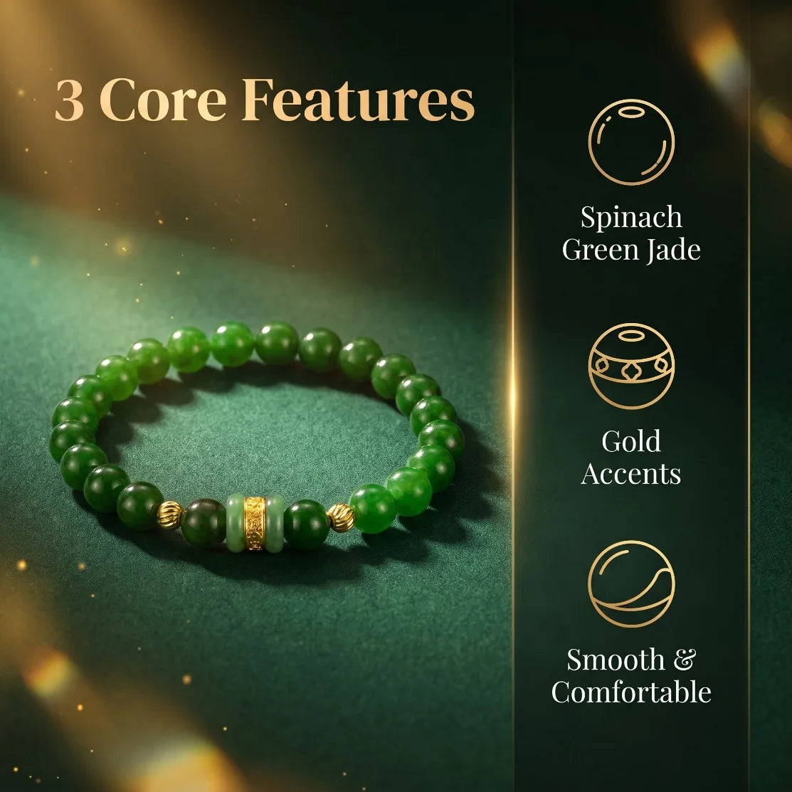Natural Green Hetian Jade Bracelet Real Jasper Nephrite Jewelry Beads Bangle Amulet Charm Carved Gemstone Luxury Gifts for Women