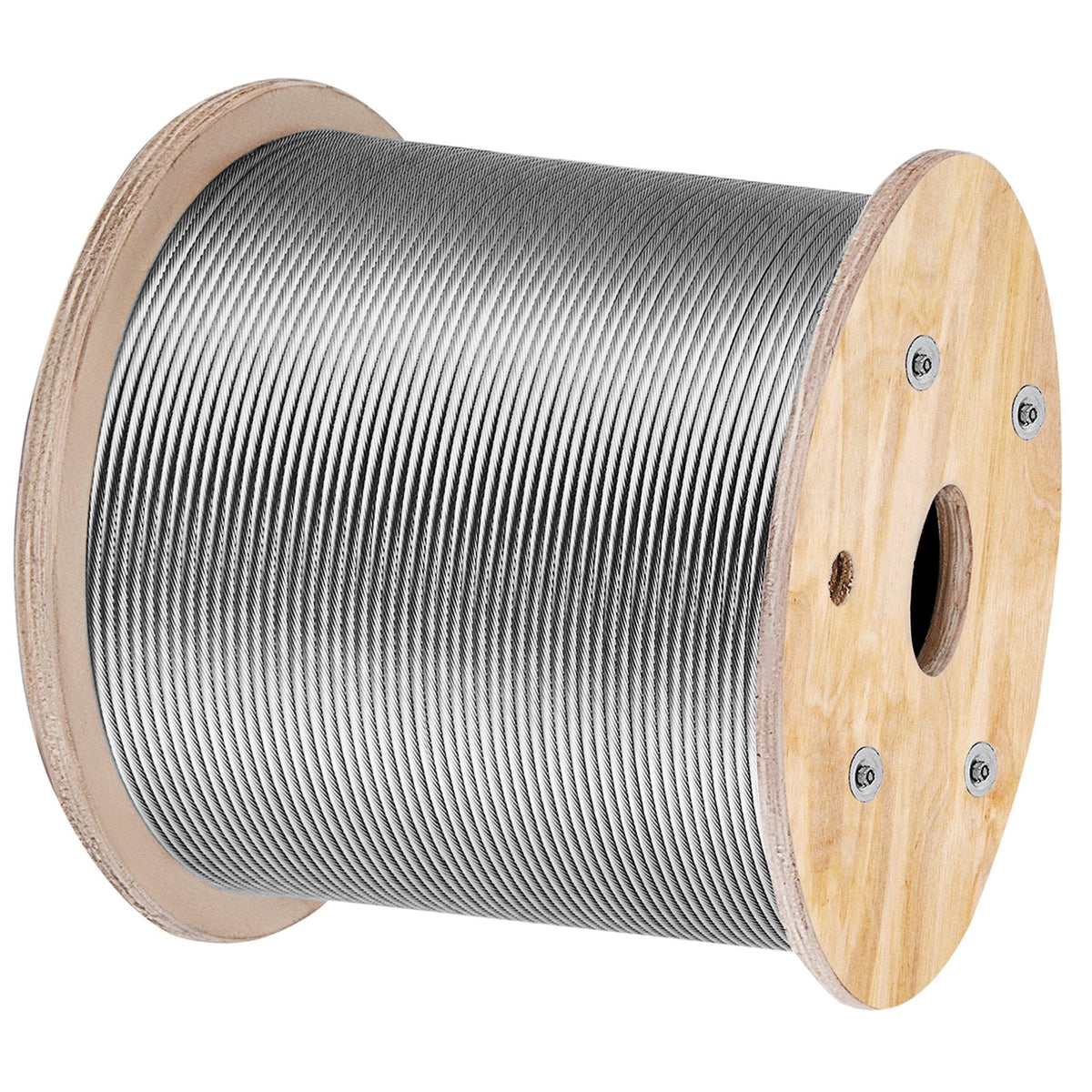 VEVOR 316 Stainless Steel Cable 0.32 cm (1/8") 1x19 Steel Cable Wire