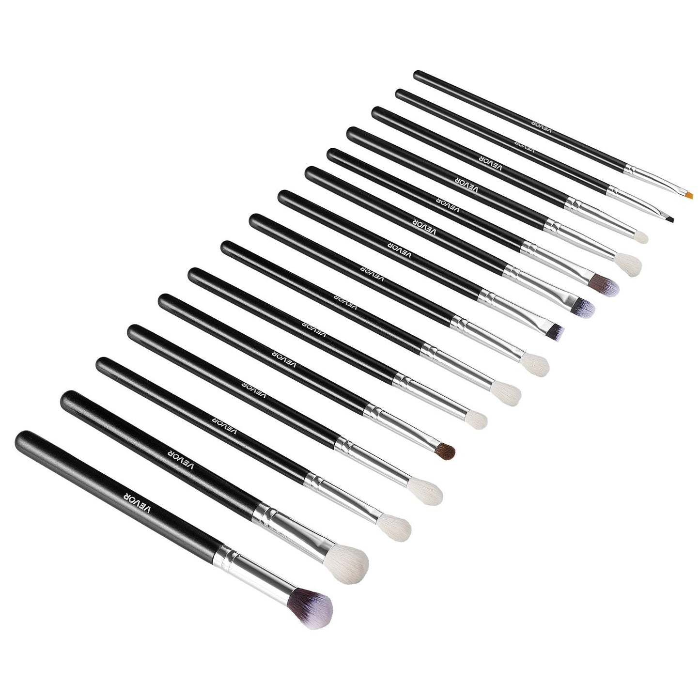 15-Piece Makeup Brush Set for Foundation Blending Eyeshadow,