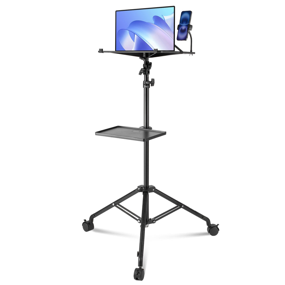 VEVOR Projector Stand with Wheels, Laptop Stand Tripod Adjustable