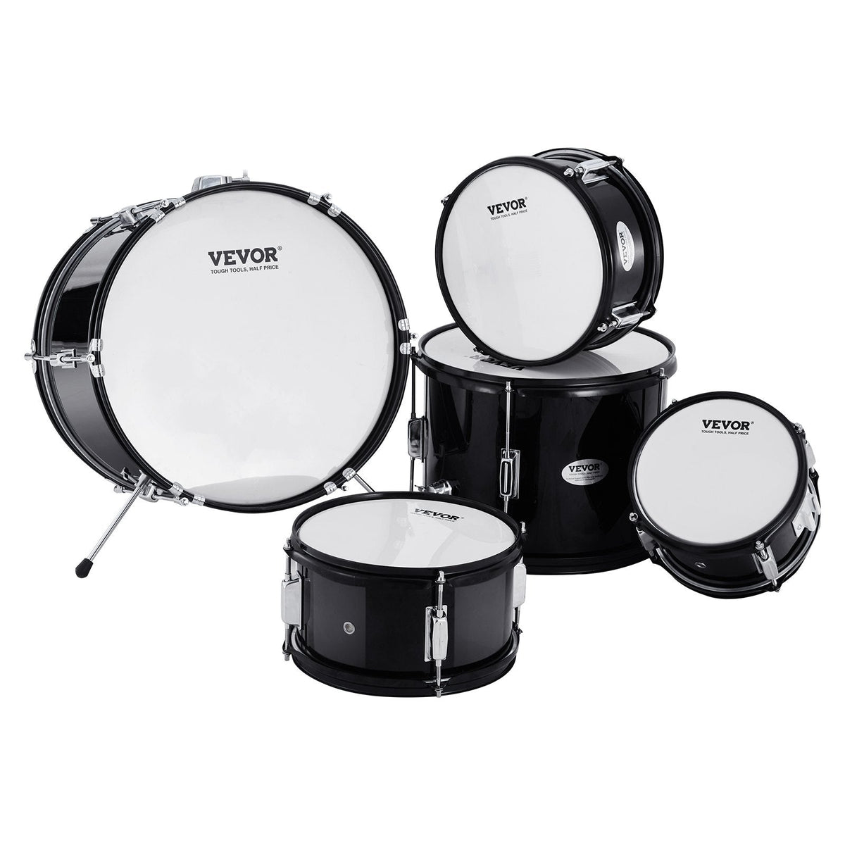 VEVOR Kids Drum Set, 5-Piece, 16 in Beginner Full Drum Set with Bass
