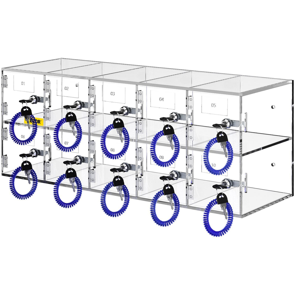 VEVOR Cell Phone Storage Locker, 10 Slots Acrylic Material with Door