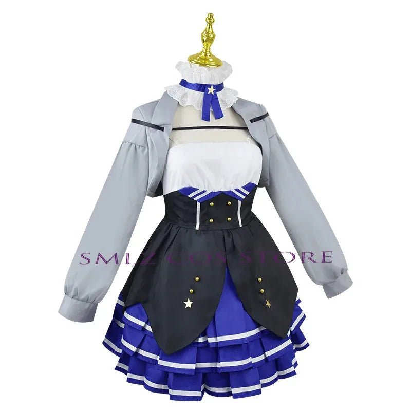 Doki Bird Cosplay Anime Vtuber Dokibird Costume Dress Uniform Coat Hat Wig Set Party Role Play Selen Tatsuki Outfit for Woman