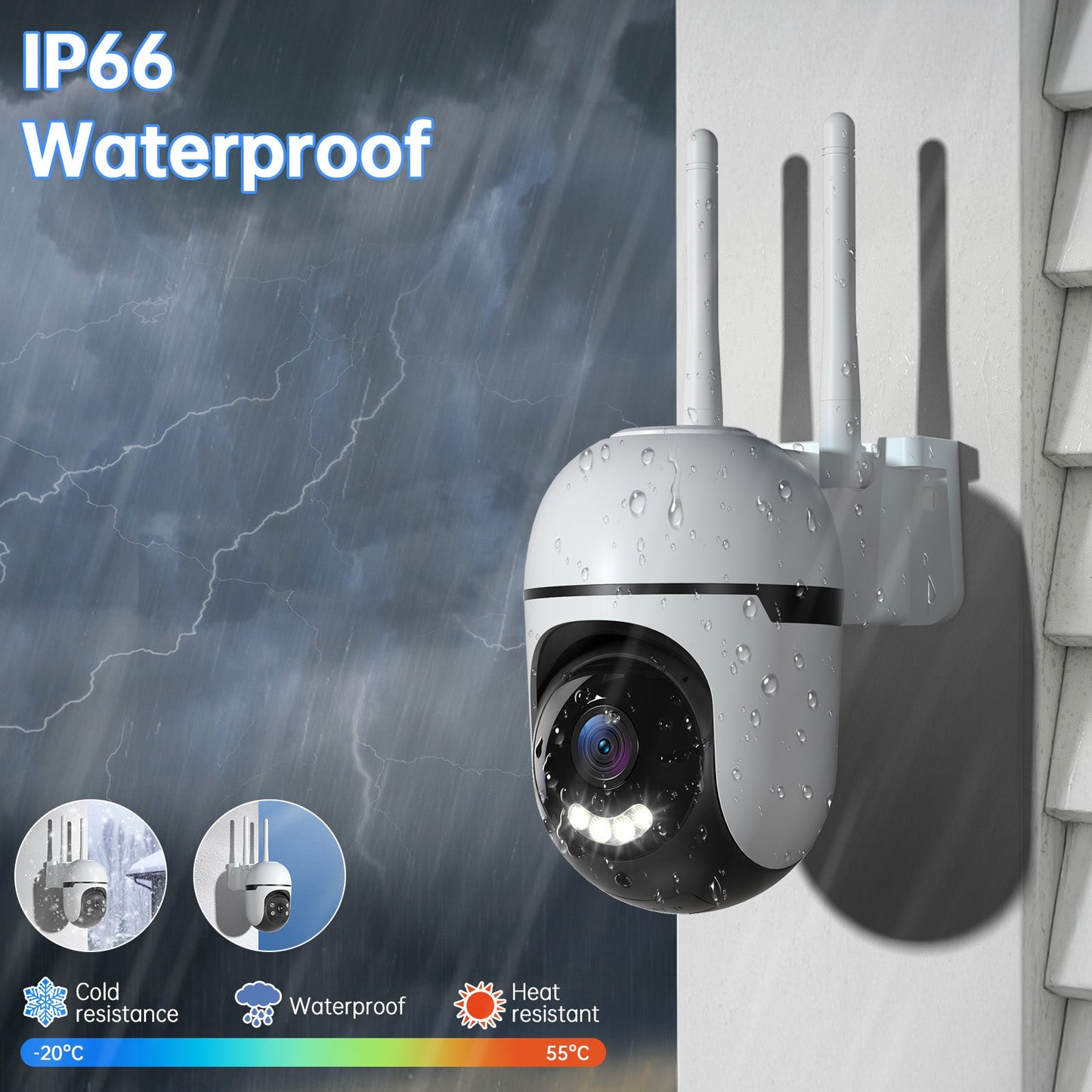 3MP PTZ Wireless Indoor Outdoor Mini Camera CCTV Network Security