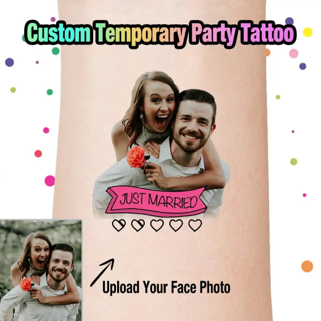40PCS Customizable wedding temporary tattoo sticker personalized couple lover Proposal Bride groom decoration dressing up marrym
