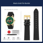 watch band For GUCCI YA1264065 Little Bee Embroidered Gucci Men's and Women's Green Genuine Lea/ther Watch Strap 20mm Bracelet