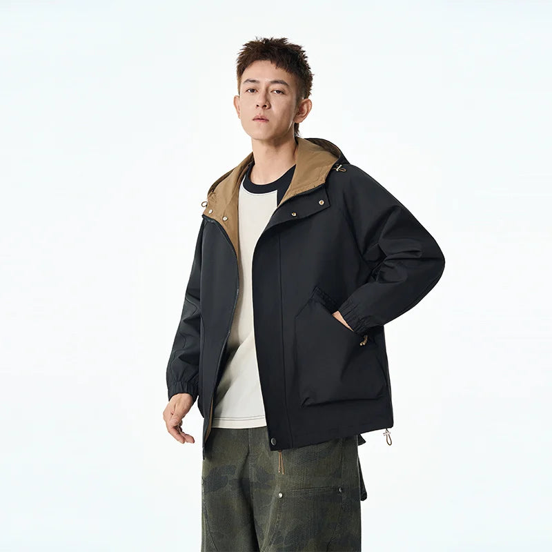 Men's Waterproof Jacket New Workwear Jacket Autumn Thin Long Sleeve Baseball Uniform Cycling Jacket Slim Fit Luxury Clothes