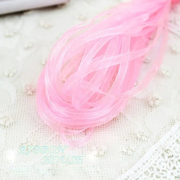 (40 meters/pack) 1/4''(6mm) Organza Ribbons Wholesale Gift Wedding Christmas Decoration Wrapping ribbons Handmade DIY
