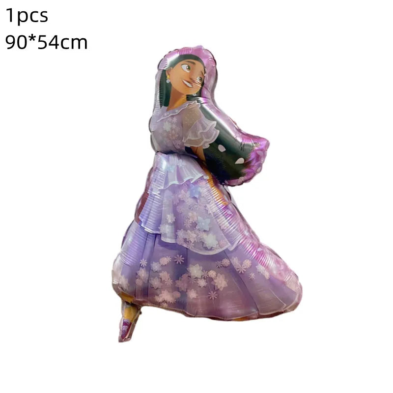 Disney Encanto Mirabel Isabella Party Balloons Set 32inch Purple Number Foil Balloons For Kids 1 2 3th Birthday Decor Air Globos
