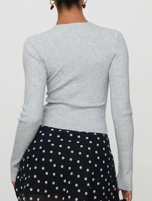 Y2K Hot Girl Pure Color Long-Sleeved Vest