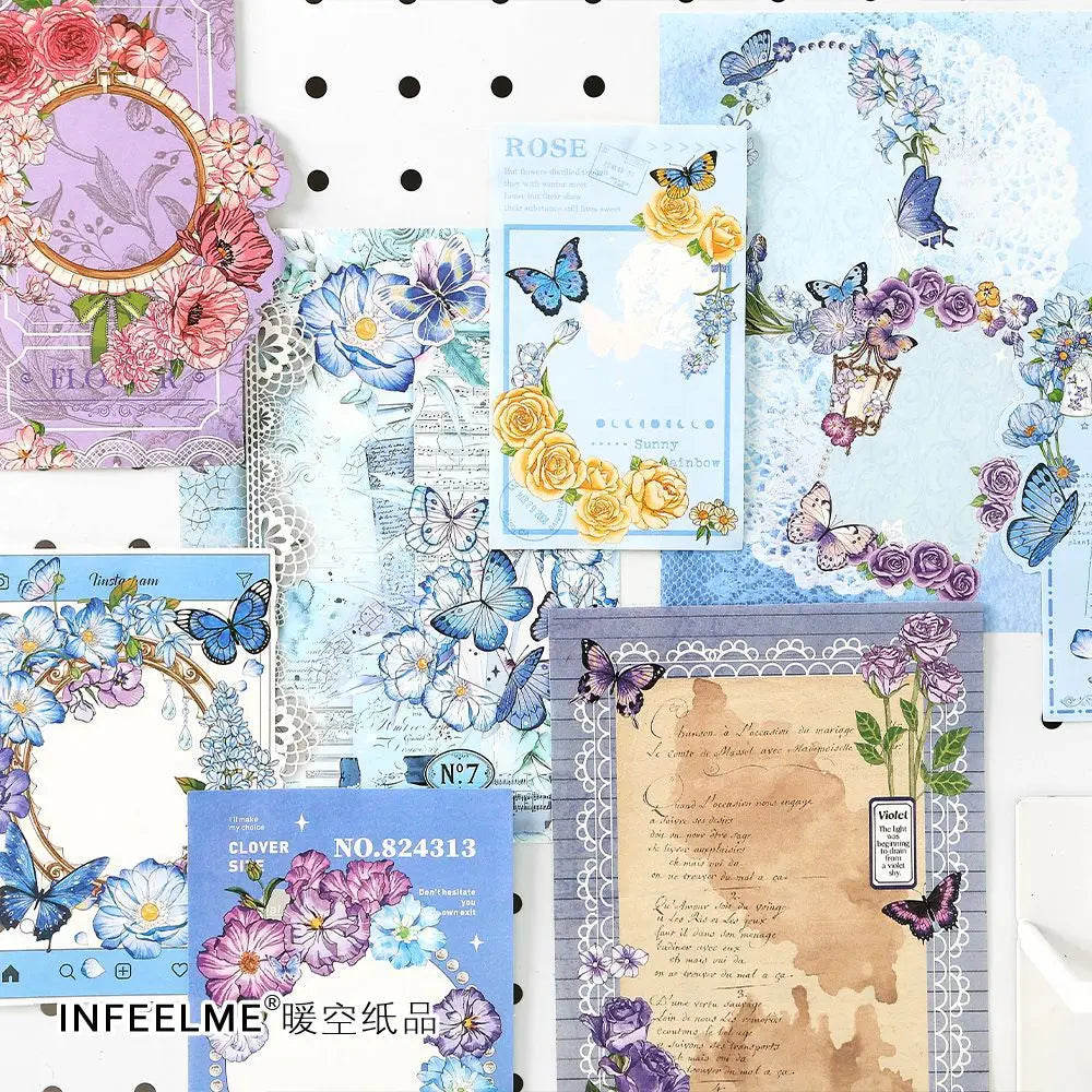 58 pcs Vintage INS Material paper set Planner handmade ita-bag accessories Scrapbooking Calendars Arts Diy Crafts