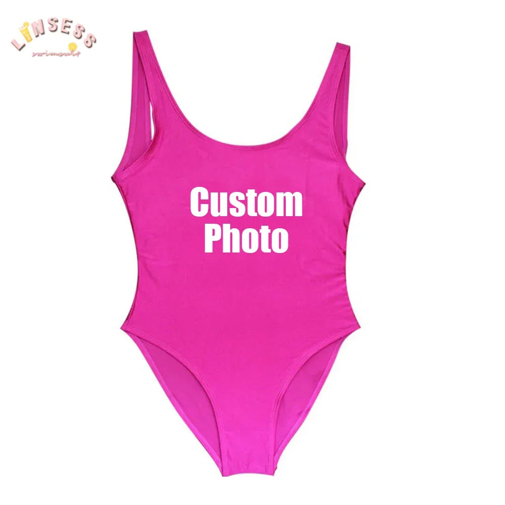 Custom Bride Swimsuit with Face Personalized Photo Brides Swimwear, Bachelorette Party Swimsuits,Birthday/Anniversary/