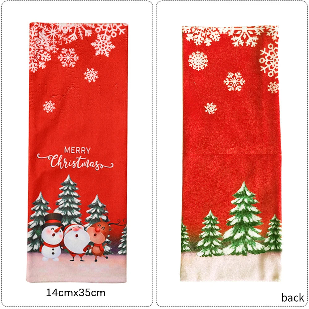 Christmas Wine Bottle Dust Cover Christmas Decorations Santa Claus Snowman Elk Christmas Tree for Home Dinner New Year 2023