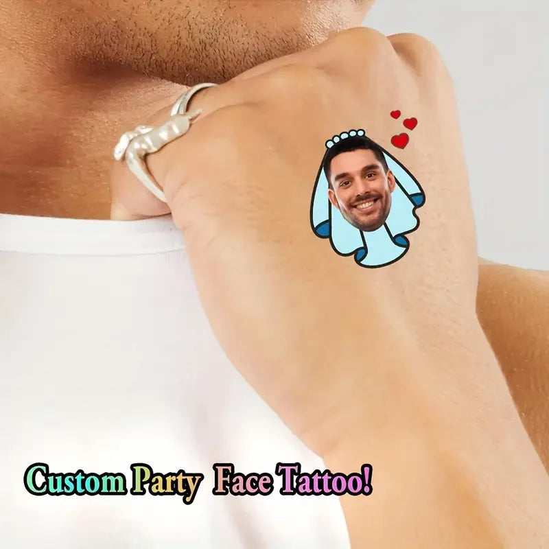 40PCS Customizable wedding temporary tattoo sticker personalized couple lover Proposal Bride groom decoration dressing up marrym