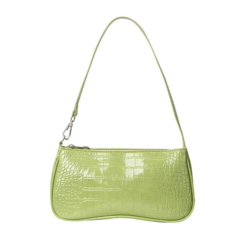 Velveta™ – Croco Gloss Baguette Bag