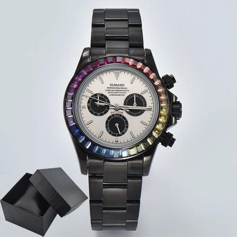 4613 WATCH man sapphire Glass GEM customized automatic mechanical watch 39.3mm  7750Amovement chronograph watch Waterproof 10ATM