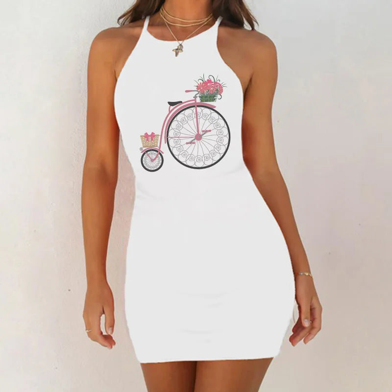 Nightgown Women Kawaii Korean Graphic Nightdress Plus Size Night Dress Sexy Sleepwear Slim Pack Hip Sleeveless Sleepshirts