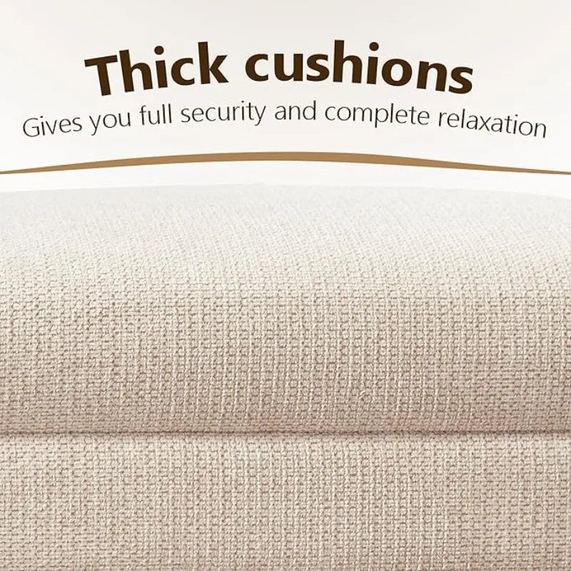 51" Bedroom , End of Bed , Fabric Ottoman , Entryway Bench, Comfy Modern Bench, Bed Benches for Foot of Bed(Khaki