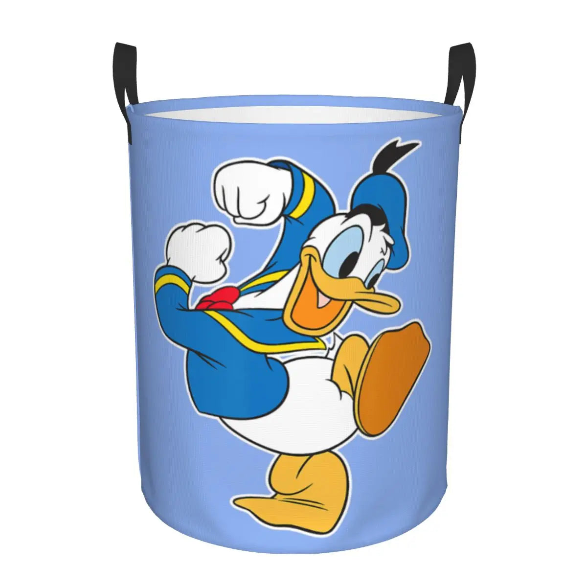 Custom Donald Duck Cartoon Laundry Basket Foldable Large Clothes Storage Bin Baby HamperCustom