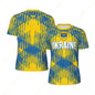 Ukraine Flag Graphic Football T Shirts For Men Summer Casual 3D National Emblem Printed Sports T-shirt Loose Breathable Tees