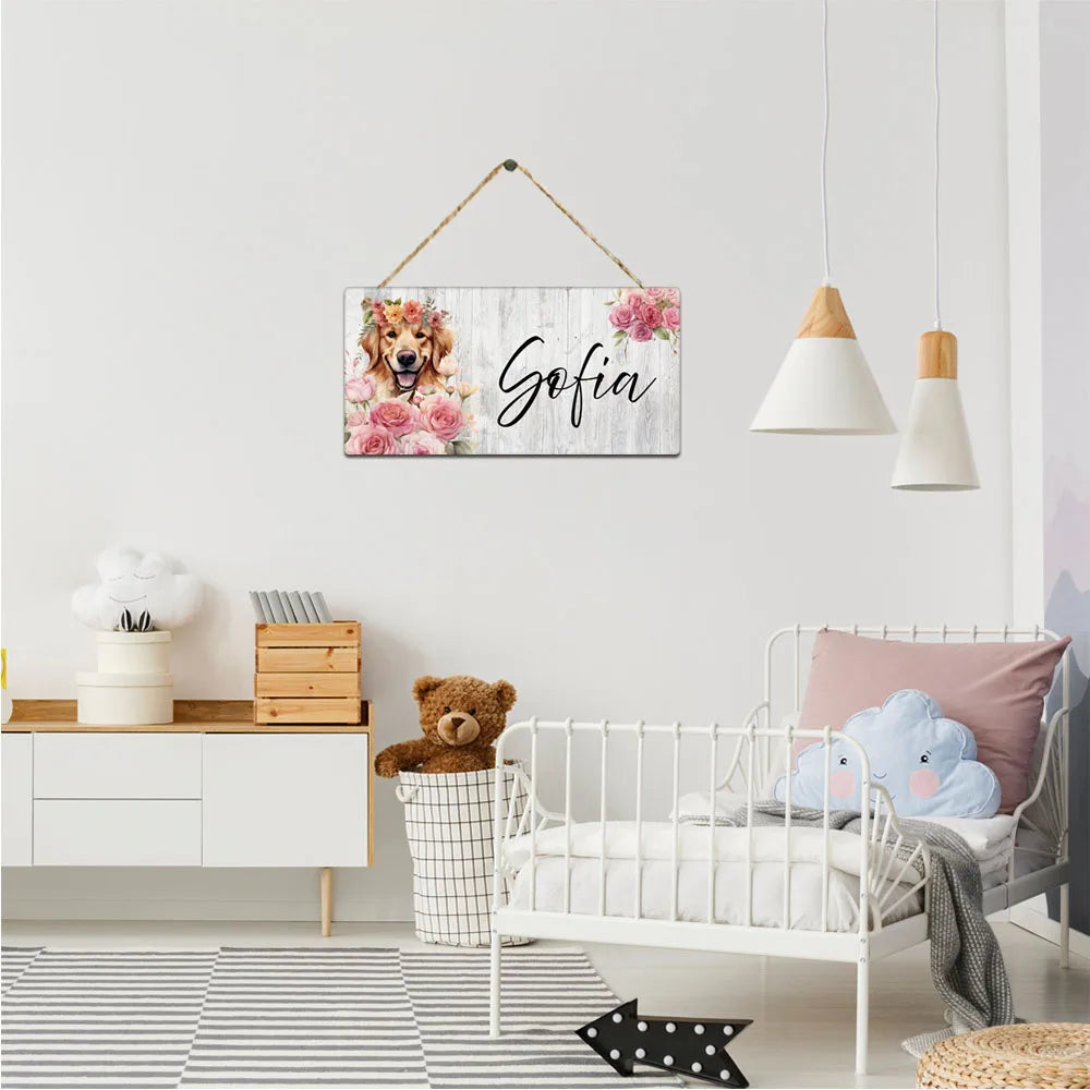 1PC Gorgeous Customized Name Tag Color Wall Hanging Sign For Living Room Decor